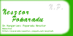 nesztor poparadu business card